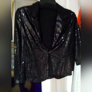 Black sparkly blazer jacket